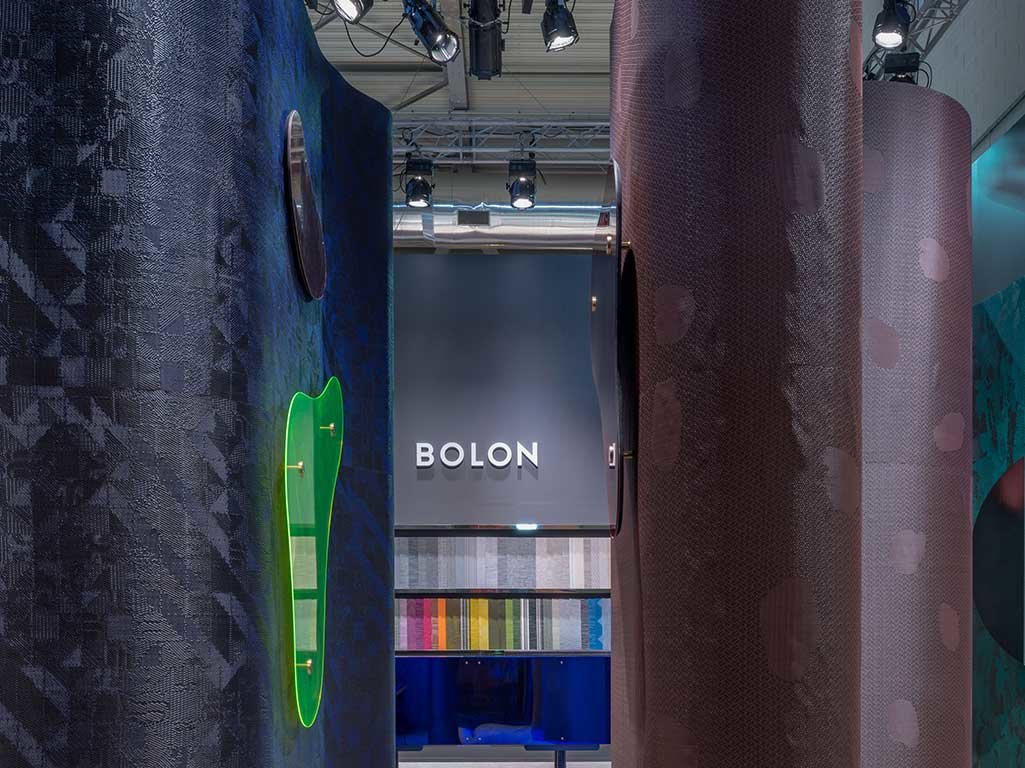 Bolon exhibition stand, designed by Doshi Levien, at Salone del Mobile 2016