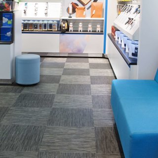 Telenor uses Bolon's floor tiles in its Swedish stores