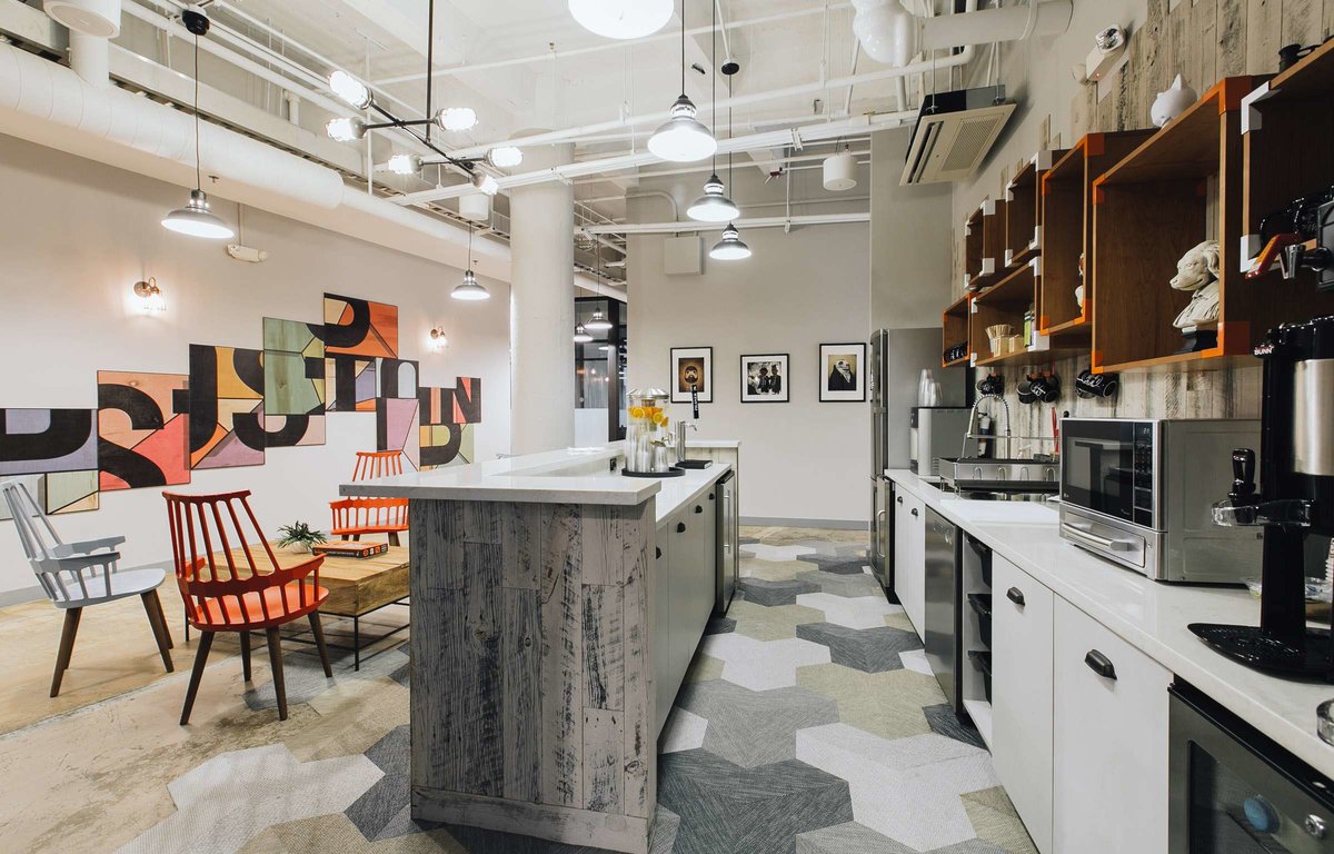 WeWork's office in Boston is unique in many ways – something the flooring truly reflects.