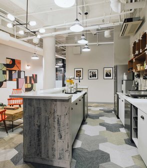 WeWork's office in Boston is unique in many ways – something the flooring truly reflects.
